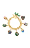 Brinker & Eliza Spellbound Gold-plated Glass Charm Bracelet In Gold