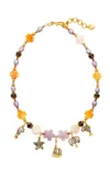 Brinker & Eliza Sugar High Charm Necklace In Multi