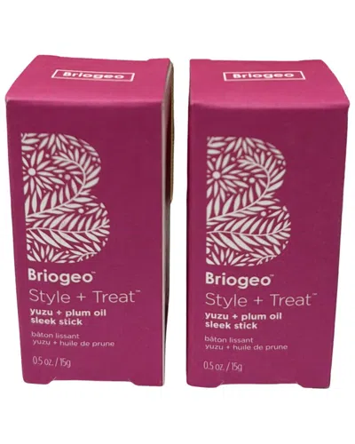 Briogeo 1oz 2-pack Style + Treat Yuzu + Plum Oil Sleek Haircare In Transparent