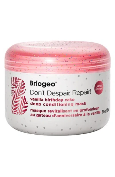 Briogeo Don't Despair, Repair! Vanilla Birthday Cake Deep Conditioning Mask In Transparent