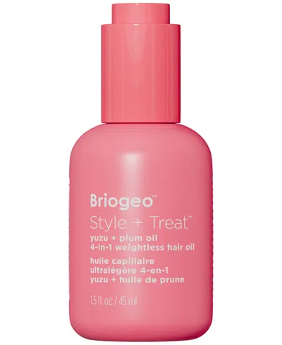Briogeo Style + Treat Yuzu + Plum Oil 4-in-1 Weightless Hair Oil, 1.5 Oz. In Pink
