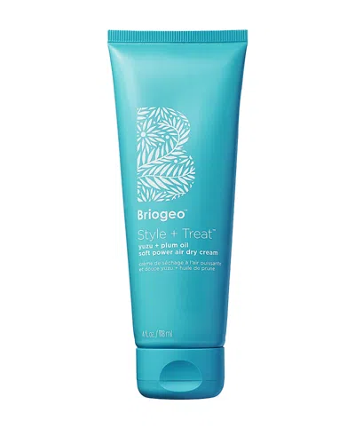 Briogeo Style + Treat Yuzu + Plum Oil Air Dry Hair Styling Cream 4 Oz. In Blue