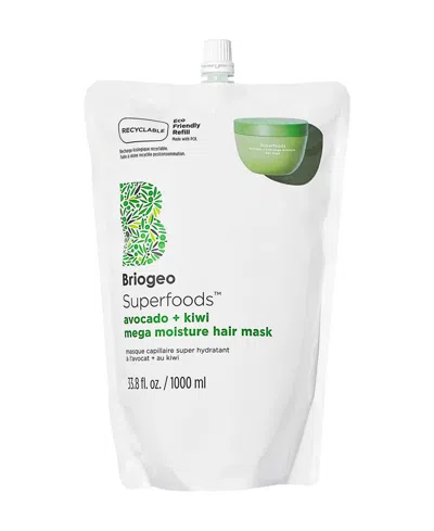Briogeo Superfoods Avocado + Kiwi Mega Moisture Superfood Mask, 33.8 Oz. In Transparent