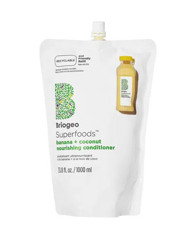 Briogeo Superfoods Banana + Coconut Nourishing Conditioner, 33.8 Oz. In Transparent