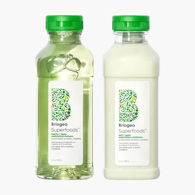 Briogeo Superfoods Matcha + Apple Replenishing Hair Pack In Green