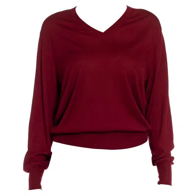 Pre-owned Brioni 1980s  Burgundy Cashmere Sweater In Red
