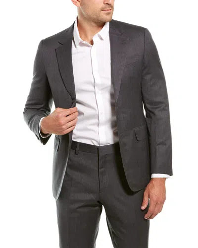 Brioni 2pc Wool Suit With Flat Pant In Black