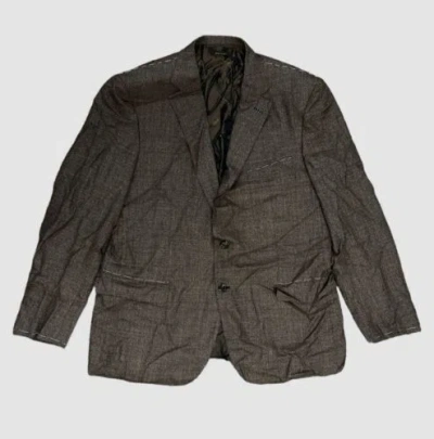 Pre-owned Brioni $6300  Men's Brown 2-piece Textured Wool Suit Jacket Pants Size 52r