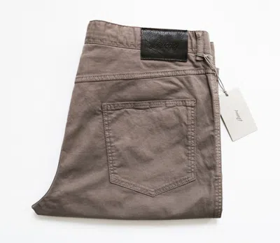 Pre-owned Brioni $750  Taupe Stretchy Cotton Blend Jeans Trousers Pants Size 42 Us 58 Euro In Brown
