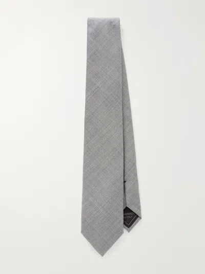 Brioni 7cm Wool Tie In Gray
