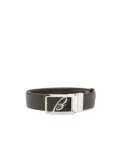 Brioni Adjustable Waist Belt In Black