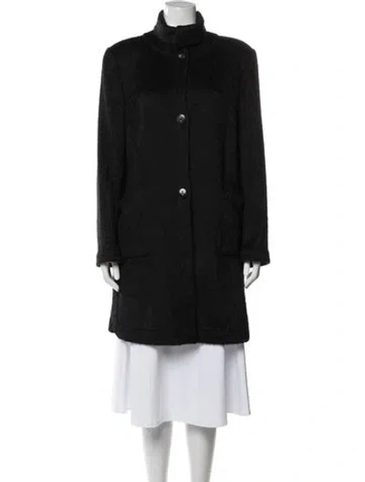 Pre-owned Brioni Alpaca Coat In Black