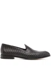 Brioni Leather Appia Loafers In Brown