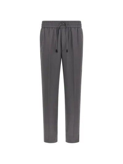 Brioni Asolo Drawstring-waist Trousers In Gray