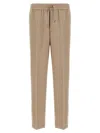 Brioni 'asolo' Trousers Elastic Waistband In Neutral