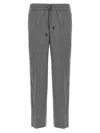 Brioni Elastic Waistband Trousers With Side And Back Pockets In Gray