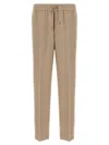 Brioni 'asolo' Trousers Elastic Waistband In Neutral