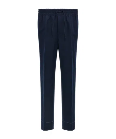 Brioni Asolo Tailored Fit Pants In Blue