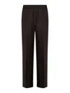 Brioni Asolo Trousers In Rown Stretch Virgin Wool In Black