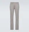 Brioni Asolo Wool Flannel Tapered Pants In Grey