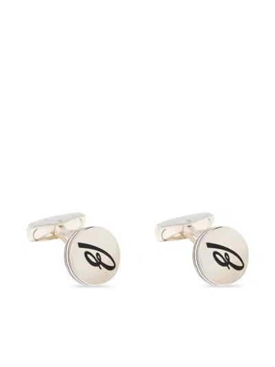 Brioni B-logo Cufflinks In Silver