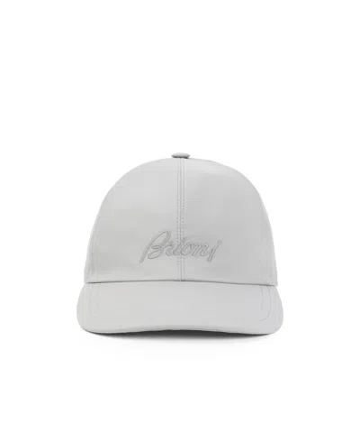 BRIONI EMBROIDERED-LOGO CAP