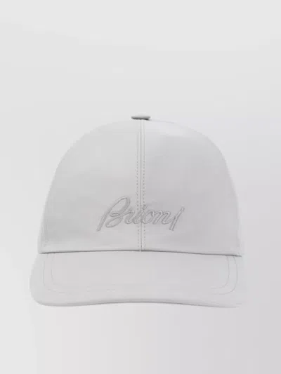 BRIONI BASEBALL HAT WITH TONAL VISOR AND CURVED BRIM