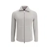 Brioni Zip-up Ribbed-knit Cardigan In White