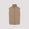 Brioni Logo Zip-up Gilet In Beige
