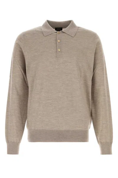 Brioni Beige Shirt Collar Polos