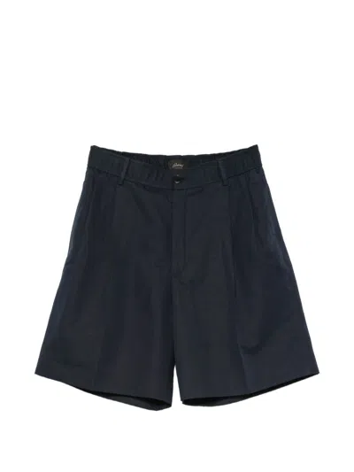 Brioni Bellagio Linen And Cotton Shorts In Animal Print
