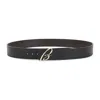 Brioni Adjustable Leather Reversible Belt In Black