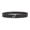 Brioni Adjustable Leather Reversible Belt In Black