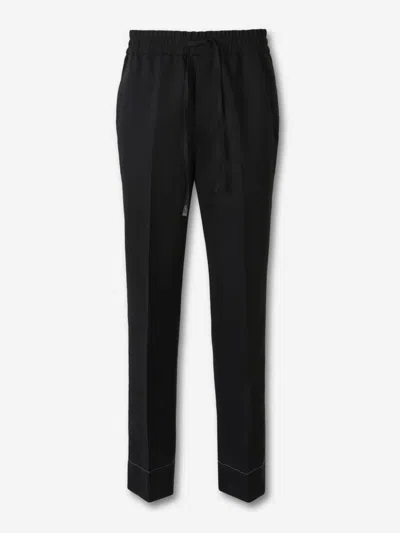 Brioni Drawstring Trousers In Black