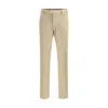 Brioni Bicolor Cotton Chino Pants In Brown
