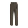 Brioni Bicolor Fleece Wool Casual Pants In Brown