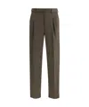 Brioni Bicolor Fleece Wool Casual Pants In Green