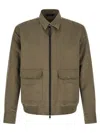 Brioni Green Solid Jacket In Green