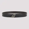 Brioni Adjustable Leather Reversible Belt In Black