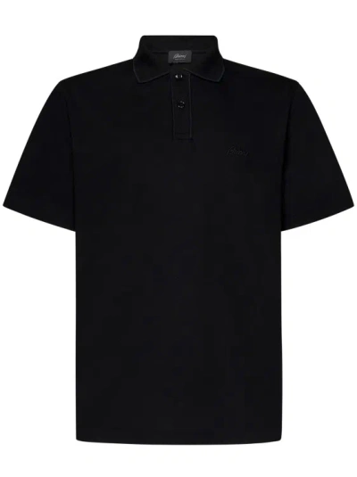 Brioni Black Cotton Polo Shirt