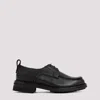 BRIONI BLACK GRAINED LEATHER DERBIES