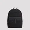 Brioni Black Logo Backpack In Black