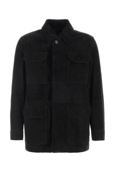 Brioni Black Suede Jacket