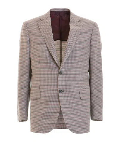 Brioni Brunico Jacket In Burdeos