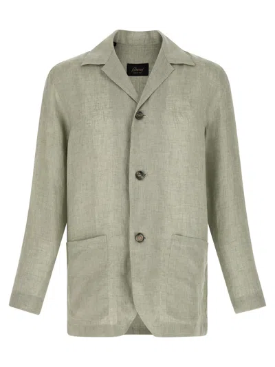 Brioni Blazer Shirt In Gray