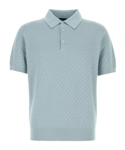 Brioni Knit Polo-52 Nd  Male In Blue