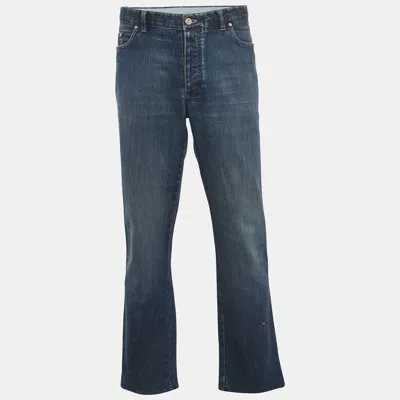 Pre-owned Brioni Blue Denim Marmolada Straight Fit Jeans Xxxl/waist 38"