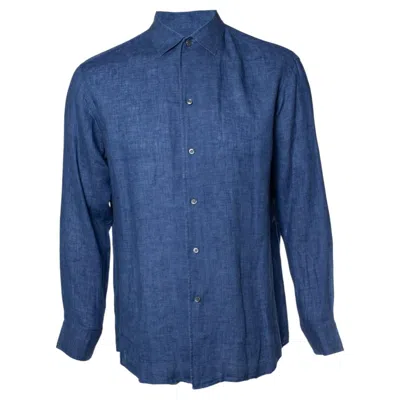 Pre-owned Brioni , Blue Linen Shirt