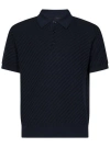 BRIONI BLUE POLO SHIRT IN COTTON