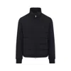 Brioni Tech Fabric Quilted Jacket In Black